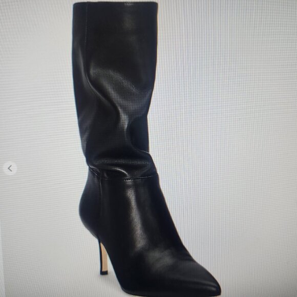 Lauren Ralph Lauren Black Leather " Leannah" Heeled Boots. NIB. Size 9 - Picture 1 of 11